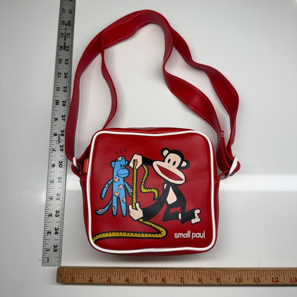 Paul Frank Red Crossbody Bag with Monkey Graphic